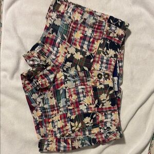 American Eagle Outfitters Plaid Floral Shorts - Multicolor